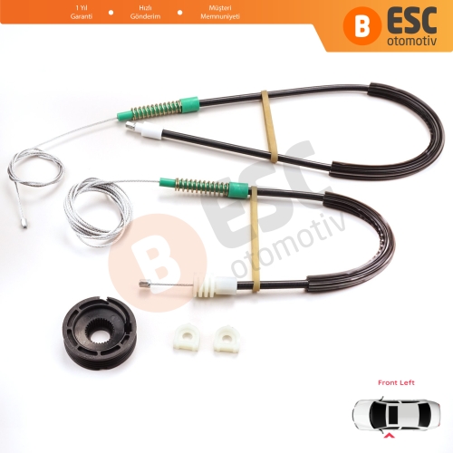 Volvo C70 MK1 872 1996-2002 2-Kapı Coupe 9467884 İçin Sol Cam Kriko Tamir Seti